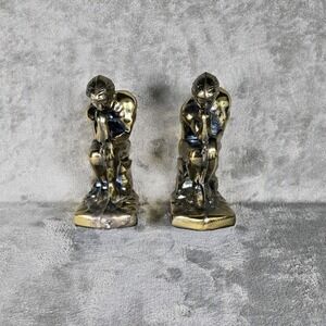 Rodin The Thinker Vintage 1928 Cast Brass Bookends 7276 SCC